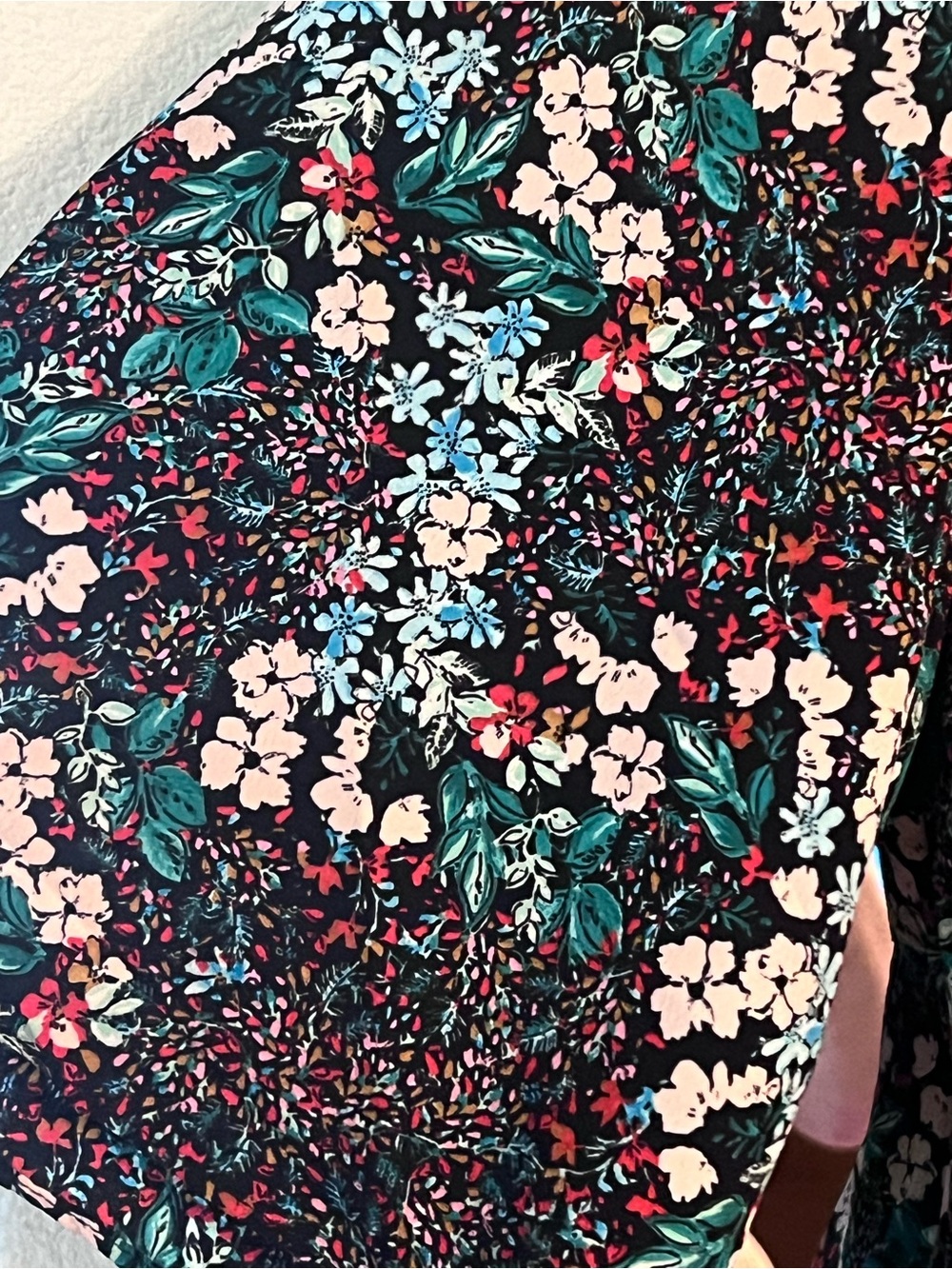 Beautiful Xara Black Floral Flutter Sleeve Flowy Mini Dress Sz Small - Picture 4 of 5